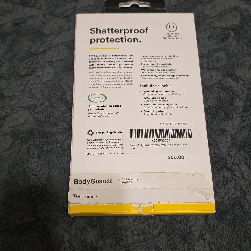 Body Guardz Iphone 12 Pro 6.7 2020 Synthetic Glass Screen Protector